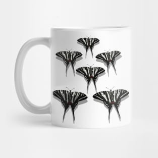 Flock of Zebra Swallowtail Butterflies with Shadows Mug